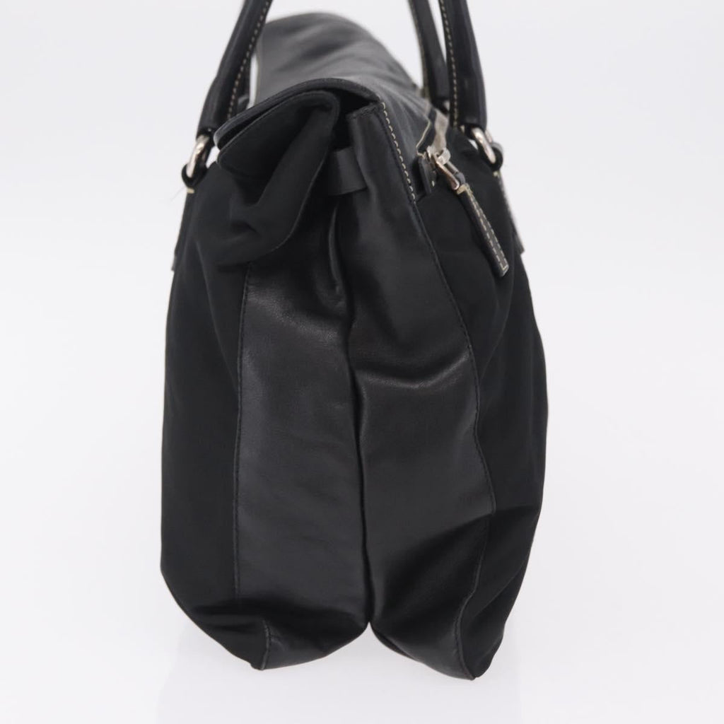 PRADA Tote Bag Nylon Black Silver BR1325 Auth am12835V