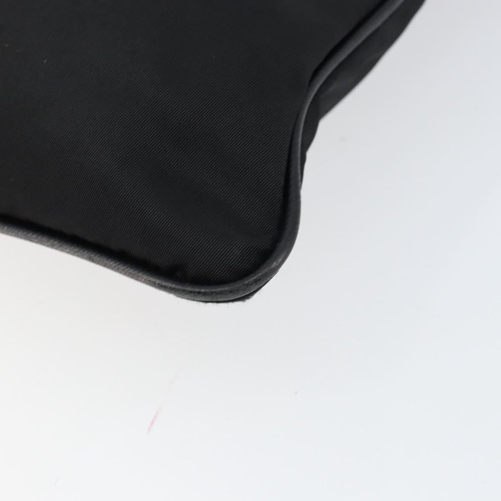 PRADA Shoulder Bag Nylon Black Gold Auth am9670