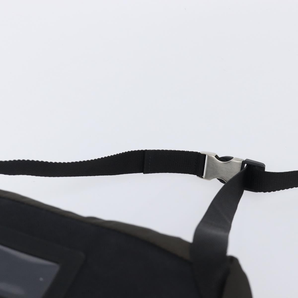 PRADA Backpack Nylon Khaki Silver Auth ar14290