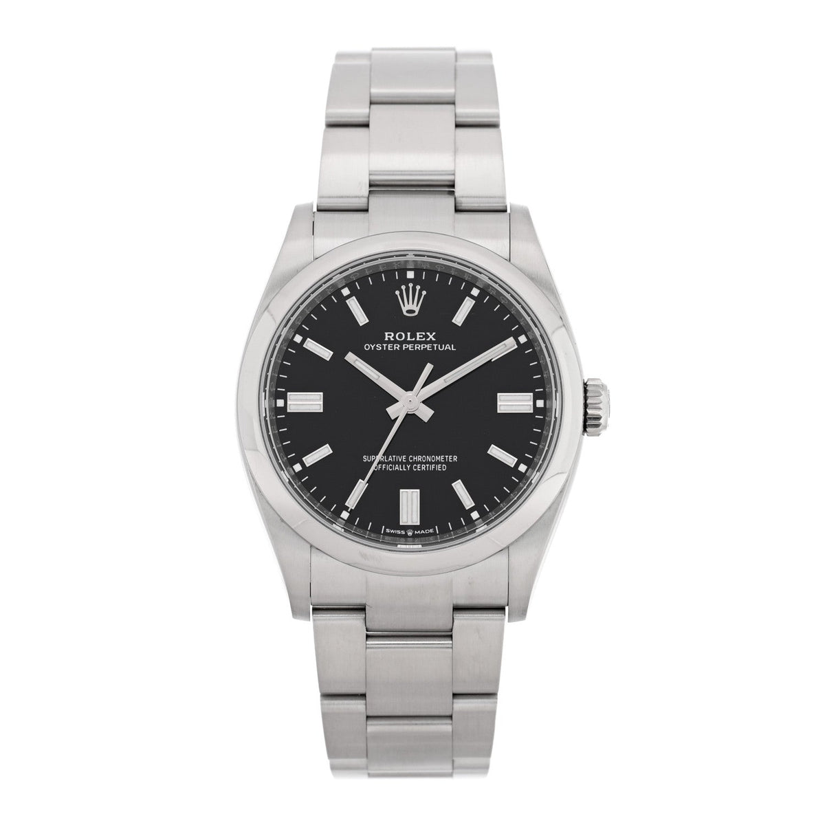 Stainless Steel 36mm Oyster Perpetual Watch Black 126000