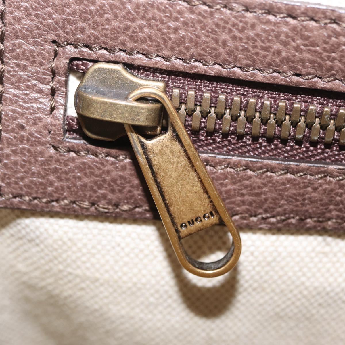 GUCCI GG Supreme Web Sherry Line Bag PVC Beige Gold 547926 Auth BA15831V