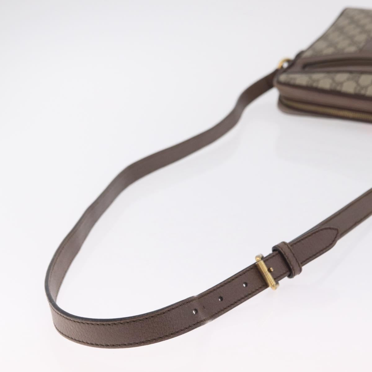 GUCCI GG Supreme Web Sherry Line Bag PVC Beige Gold 547926 Auth BA15831V