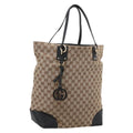 GUCCI GG Canvas Hand Bag 2way Gold Beige 247286 Auth BA15907V