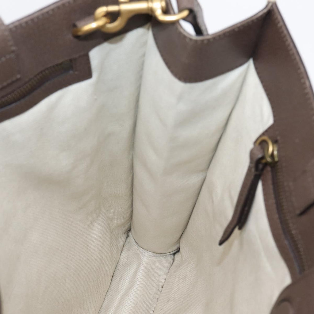 GUCCI GG Supreme Tote Bag PVC 2way Beige Gold 450950 Auth BA15961V