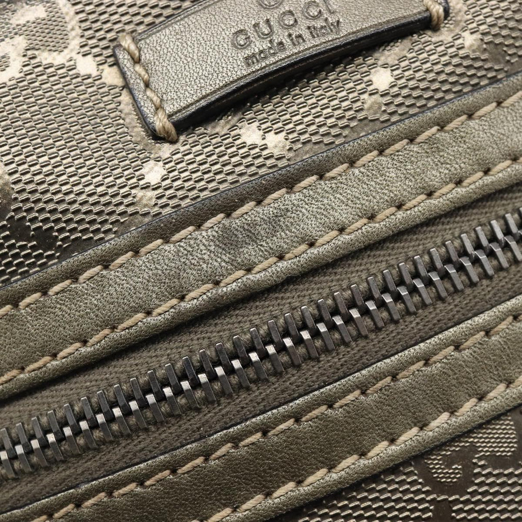 GUCCI GG implementation Shoulder Bag PVC Champagne Gold 233268 Auth BA16408