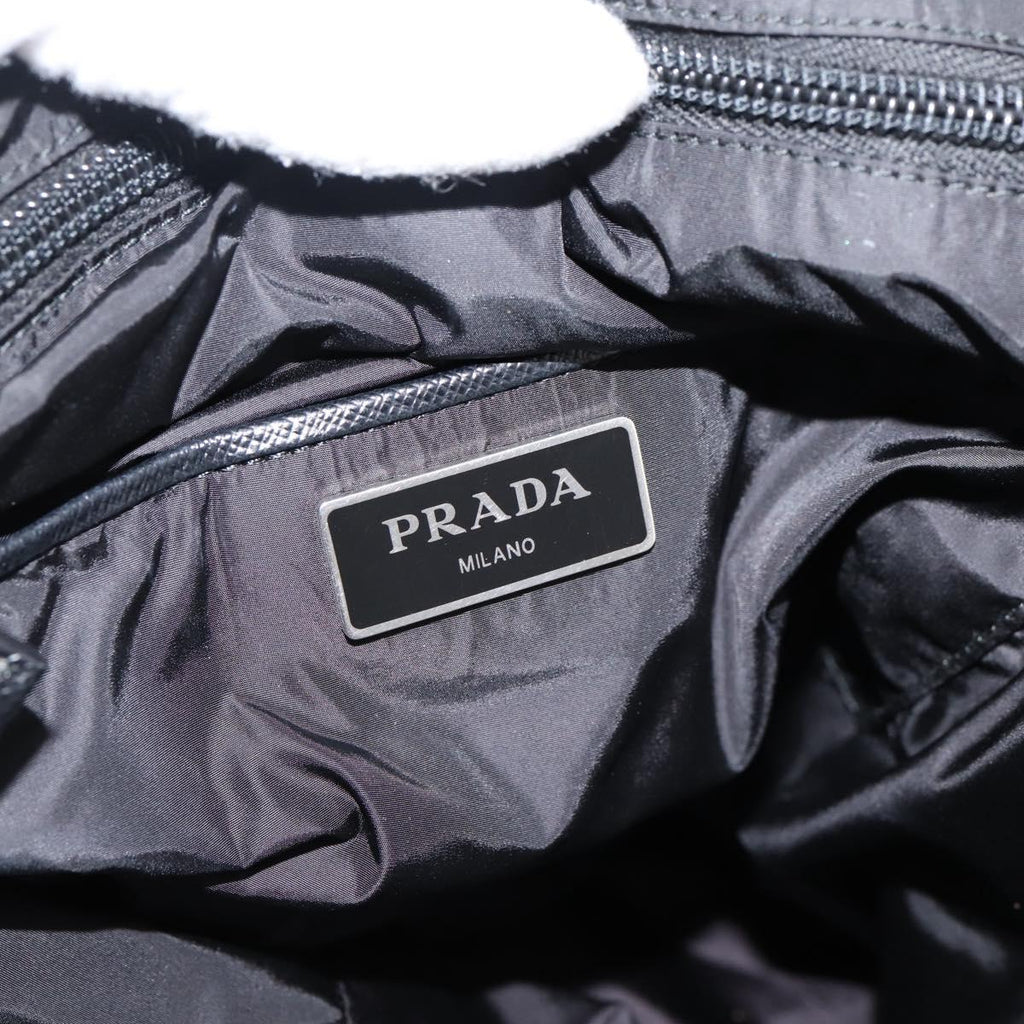 PRADA Tote Bag Nylon 2way Light Blue Silver Auth BA16632A