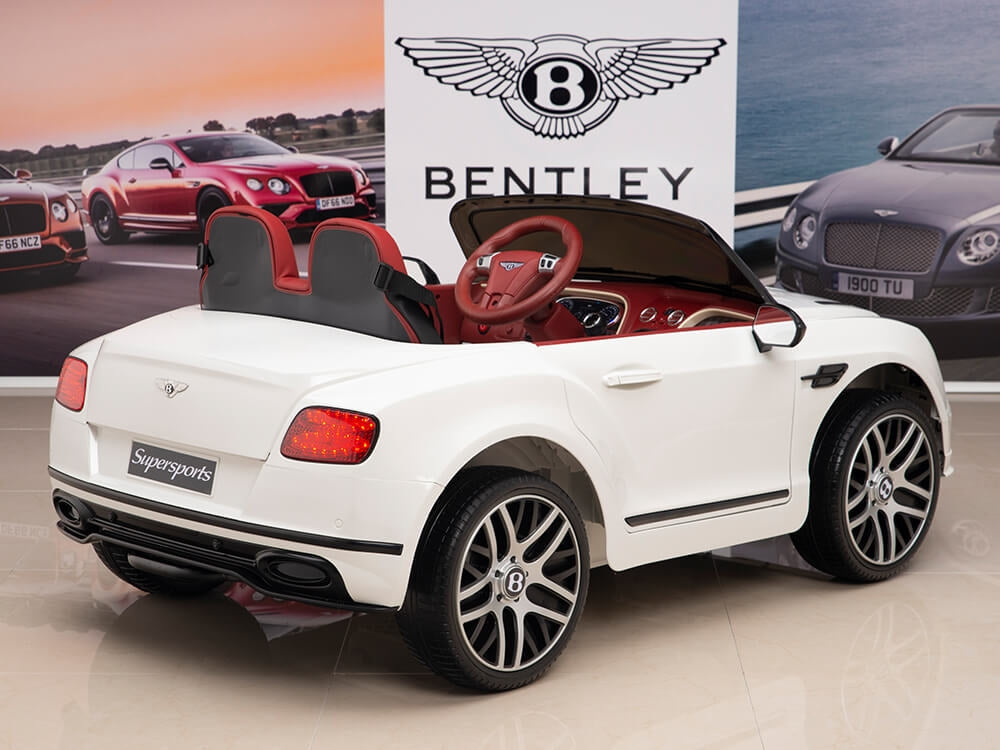 Bentley Continental Supersports 12V Ride On Childrens Electric Car with Remote - White