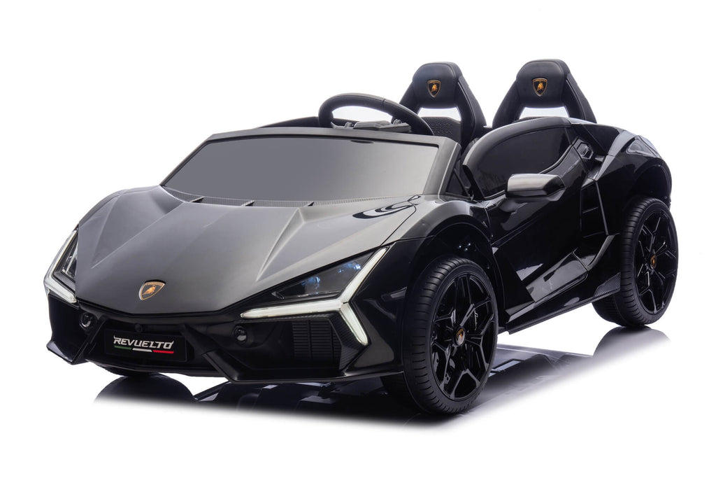 24V / 9 MPH Lamborghini Revuelto Two-Seater Kids Ride On Car – Black