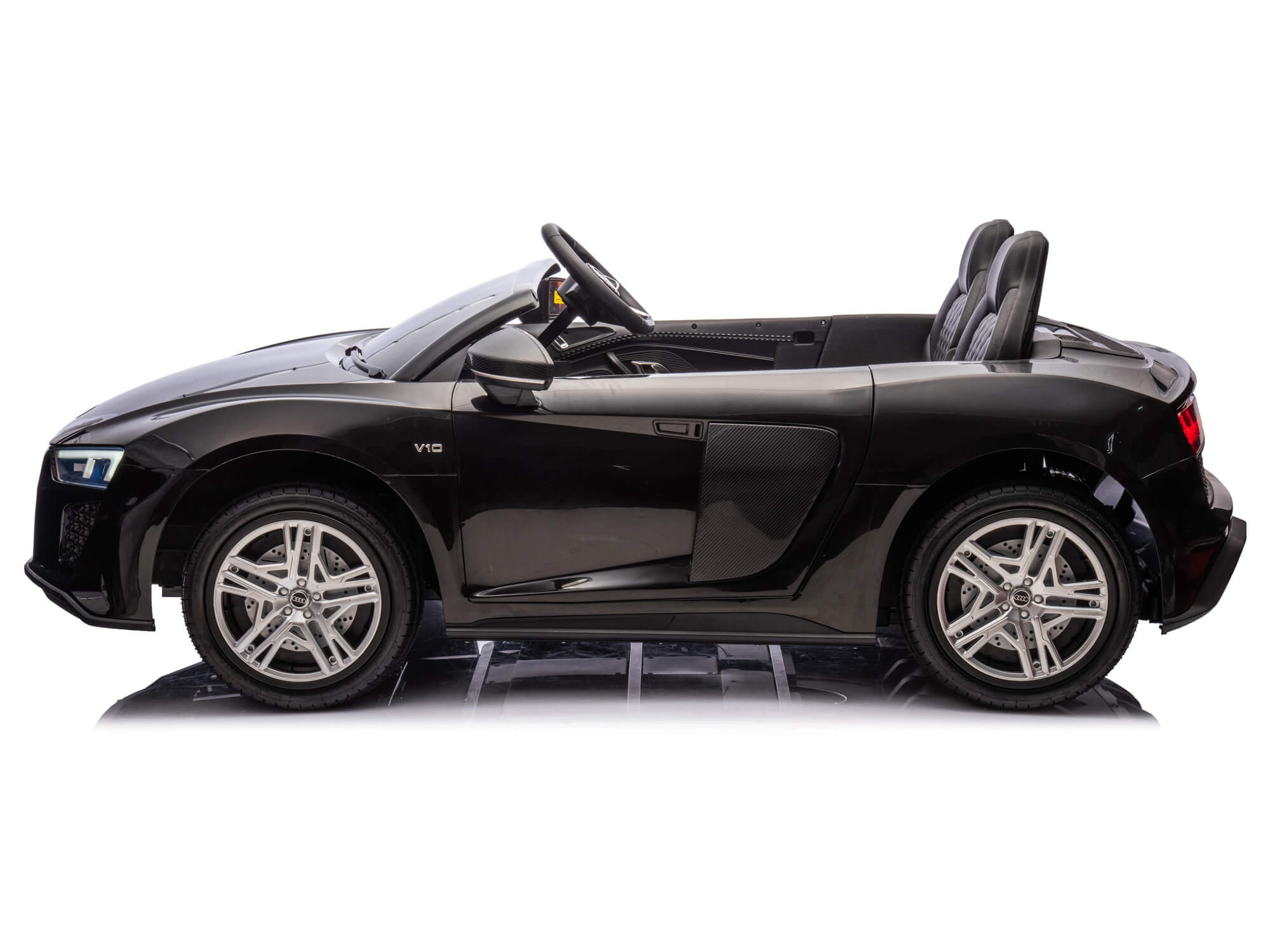 24V Audi R8 Spyder 2 Seater Ride on Car for Kids - Black