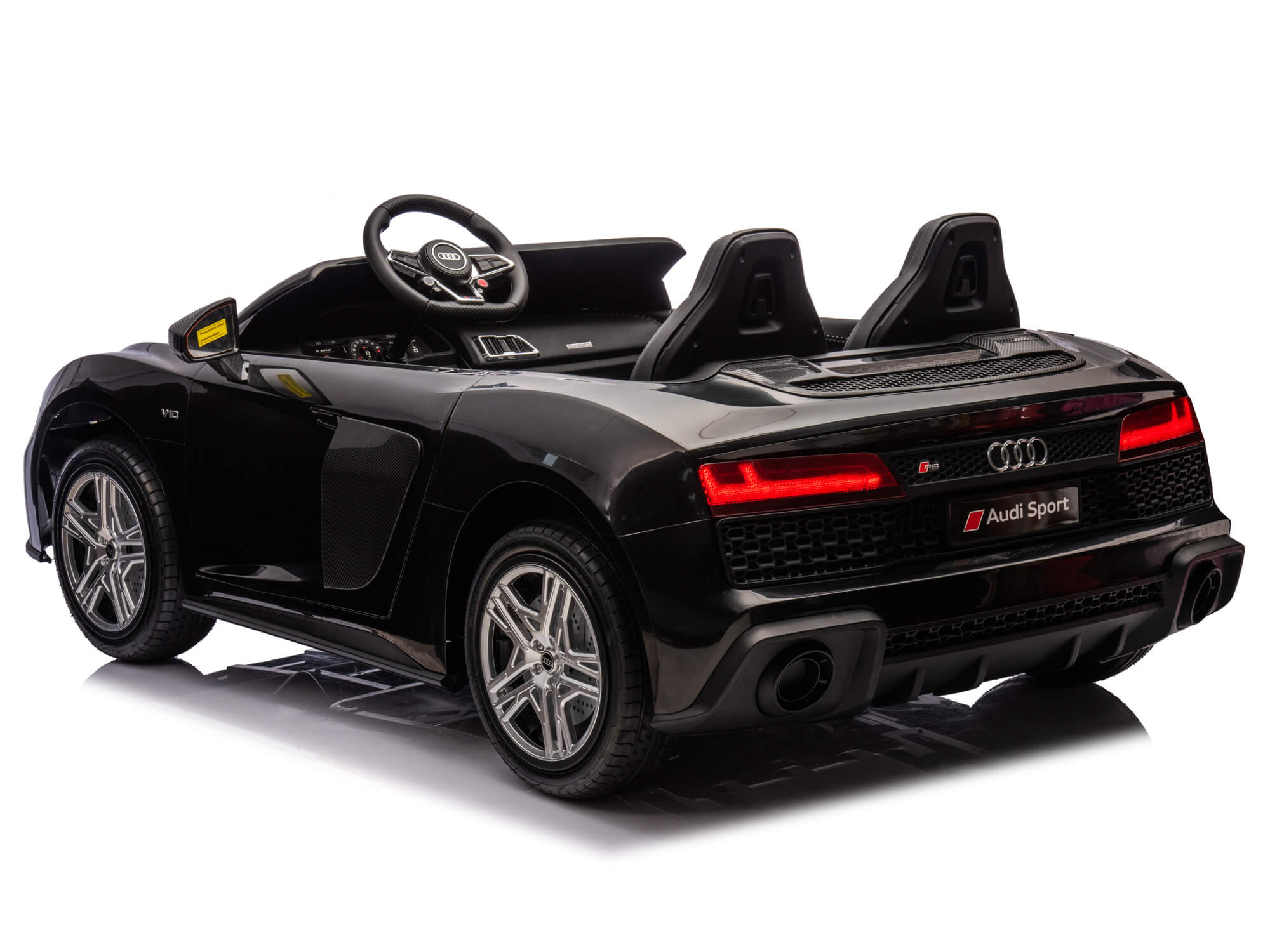 24V Audi R8 Spyder 2 Seater Ride on Car for Kids - Black