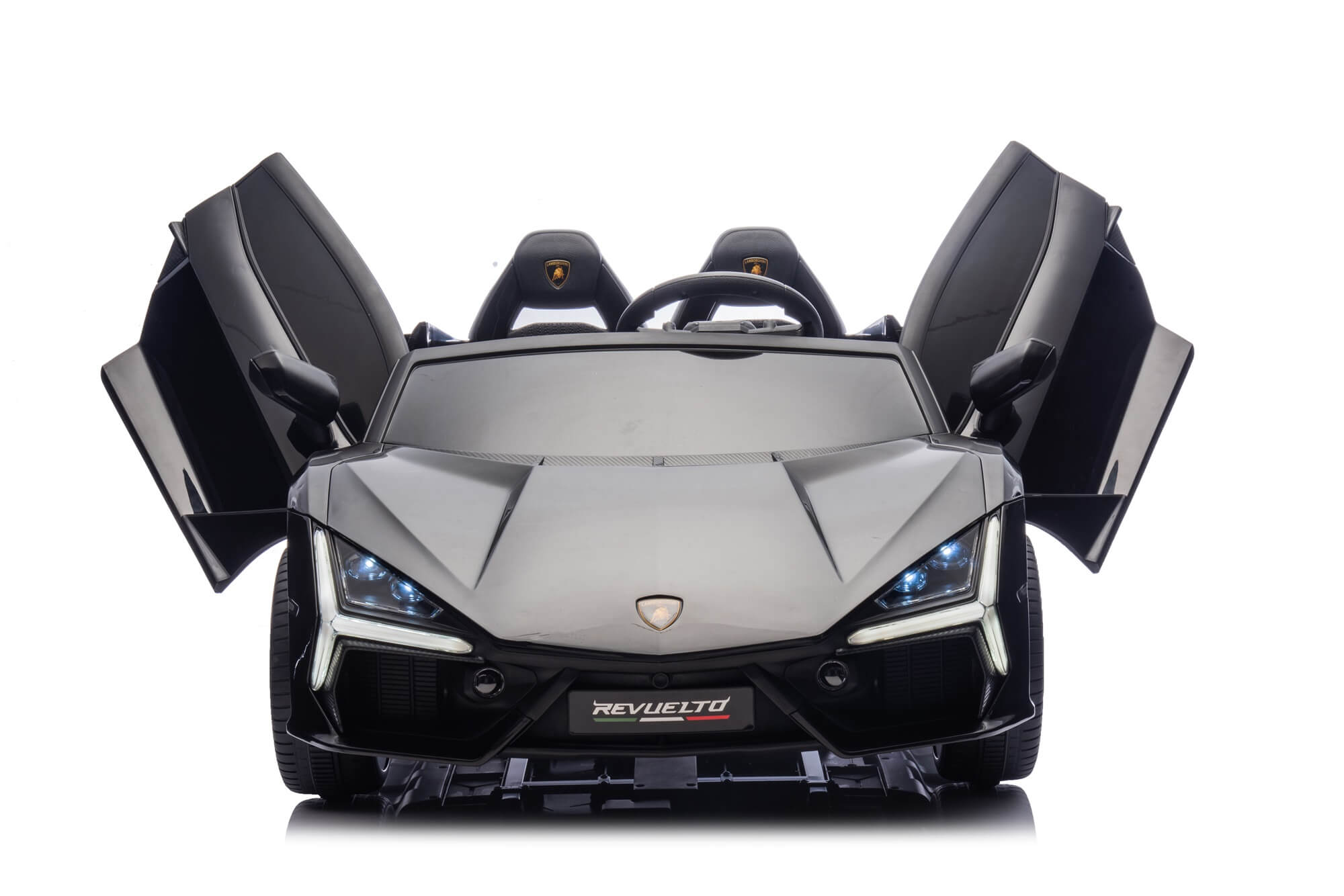 24V / 9 MPH Lamborghini Revuelto Two-Seater Kids Ride On Car – Black