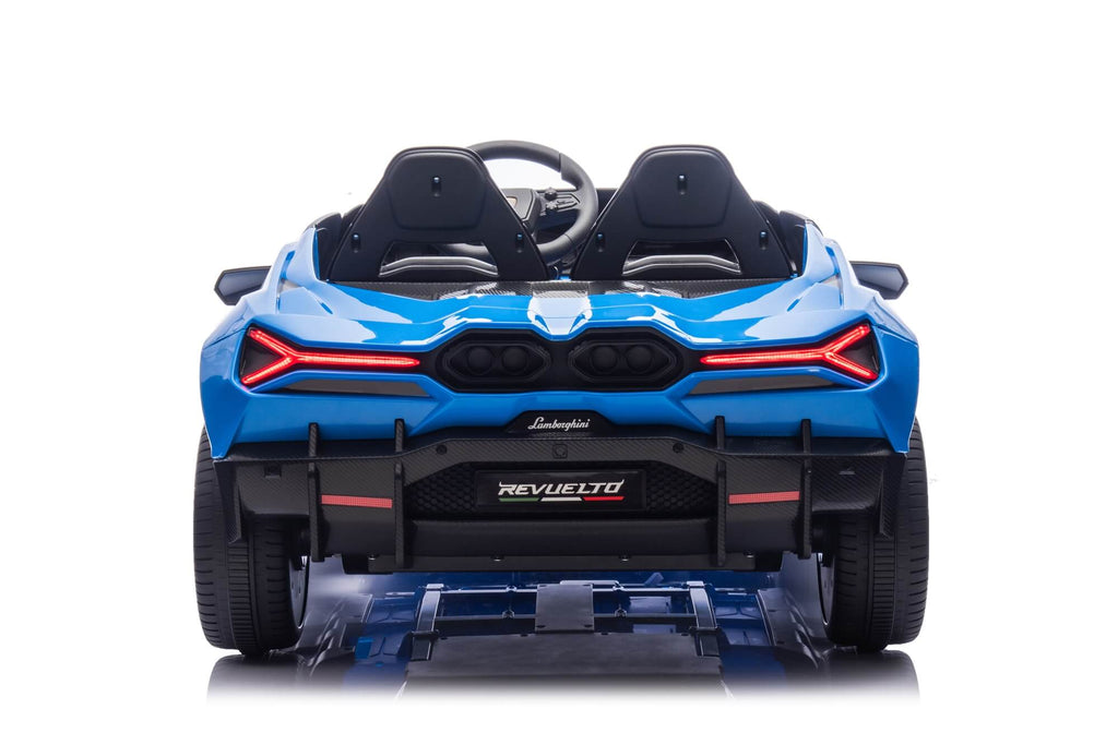 24V / 9 MPH Lamborghini Revuelto Two-Seater Kids Ride On Car – Blue