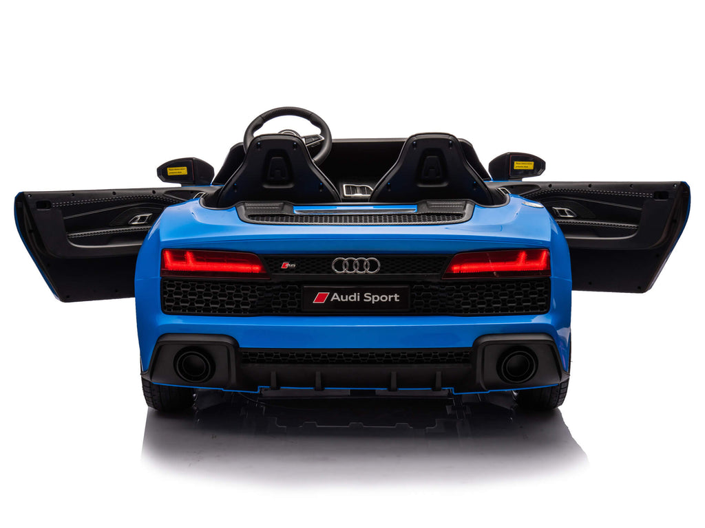 24V Audi R8 Spyder 2 Seater Ride on Car for Kids - Blue