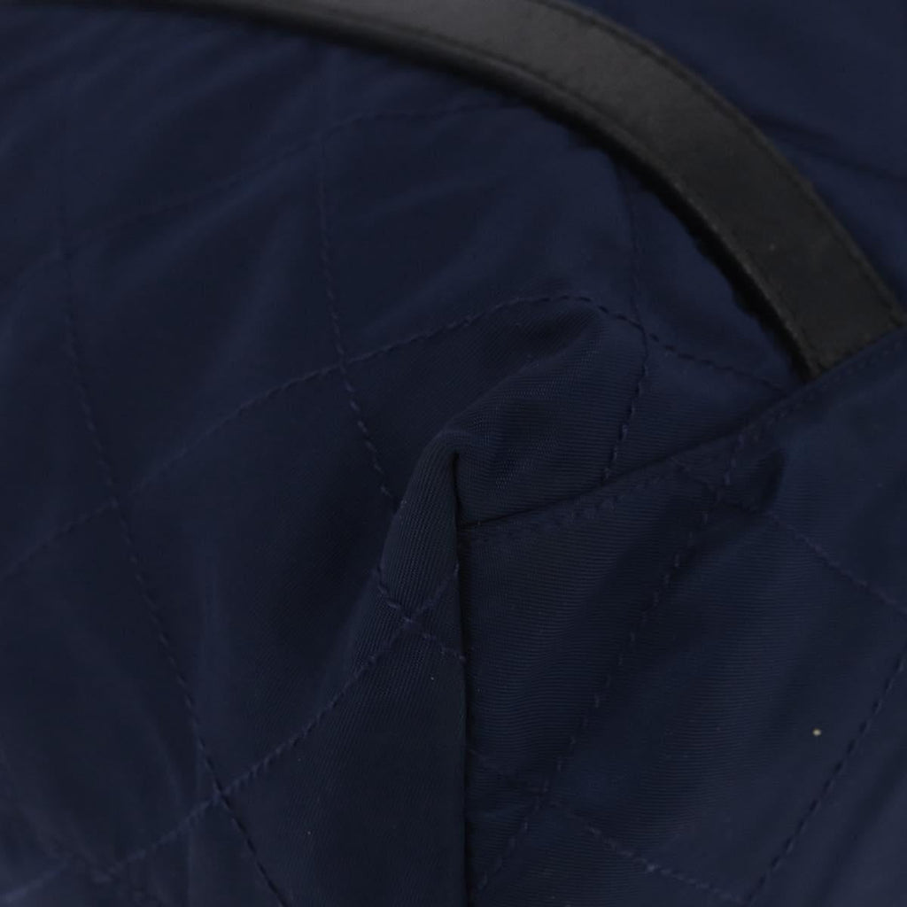 PRADA Tote Bag Nylon Navy Silver Auth bs34796