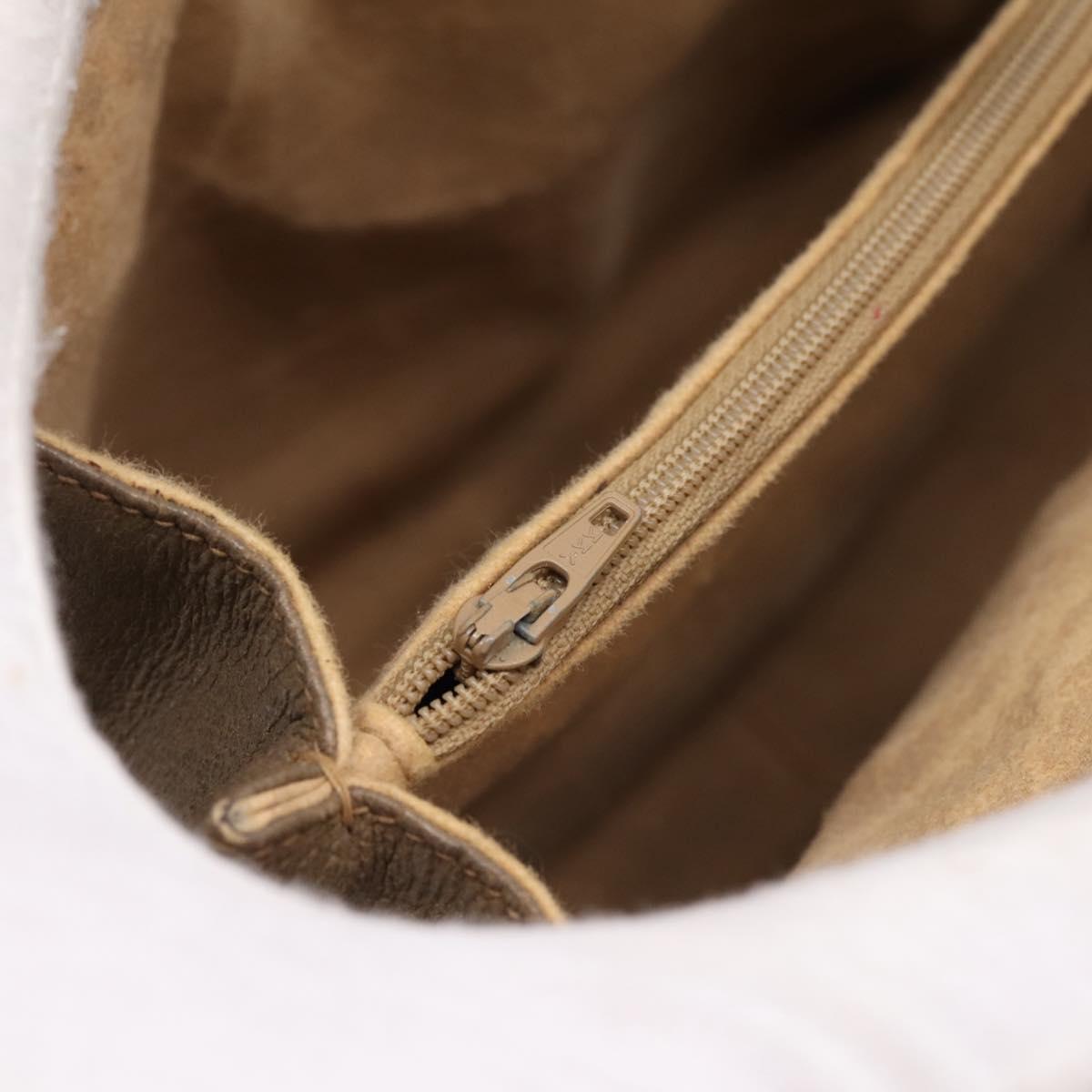 GUCCI GG Supreme Web Sherry Line Bag PVC Beige Gold 116 02 076 Auth bs37680