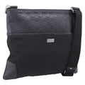 GUCCI GuccissimaGG Shoulder Bag Leather Black Silver 161822 Auth bs37902