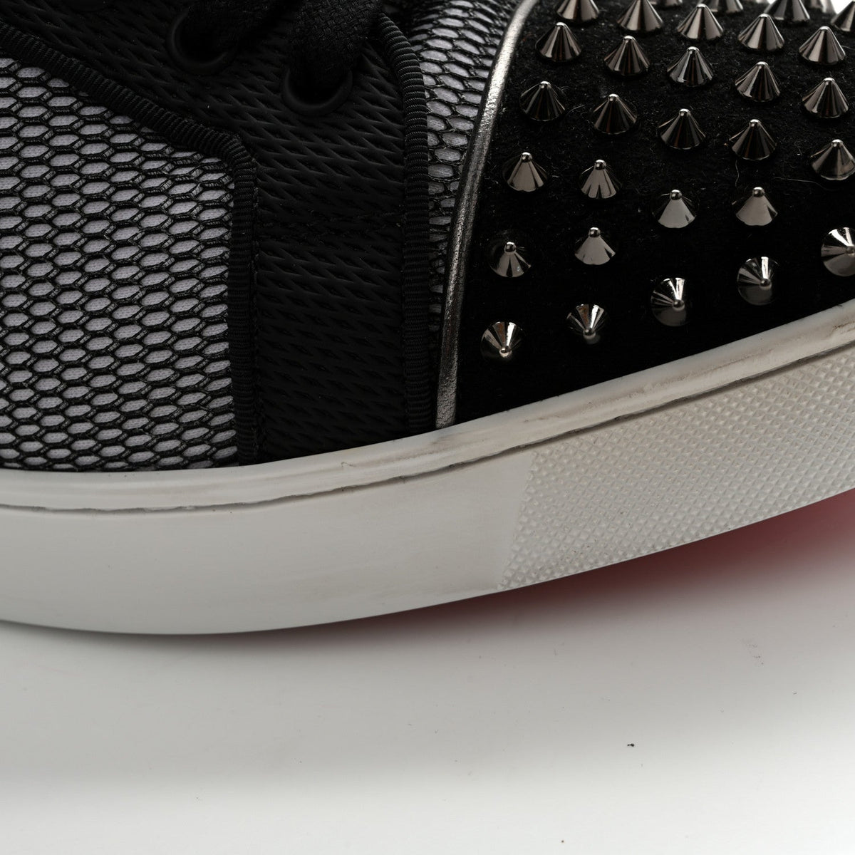 Suede Mesh Mens Louis Junior Spikes Orlato Flat Sneakers 42.5 Version Black White