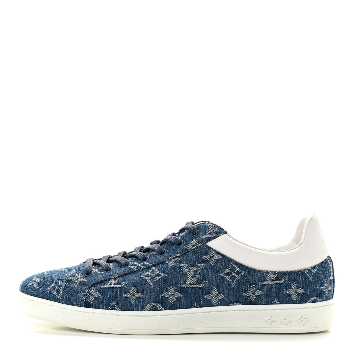 Denim Monogram Mens Luxembourg Sneakers 10 Bleu Jeans Blue