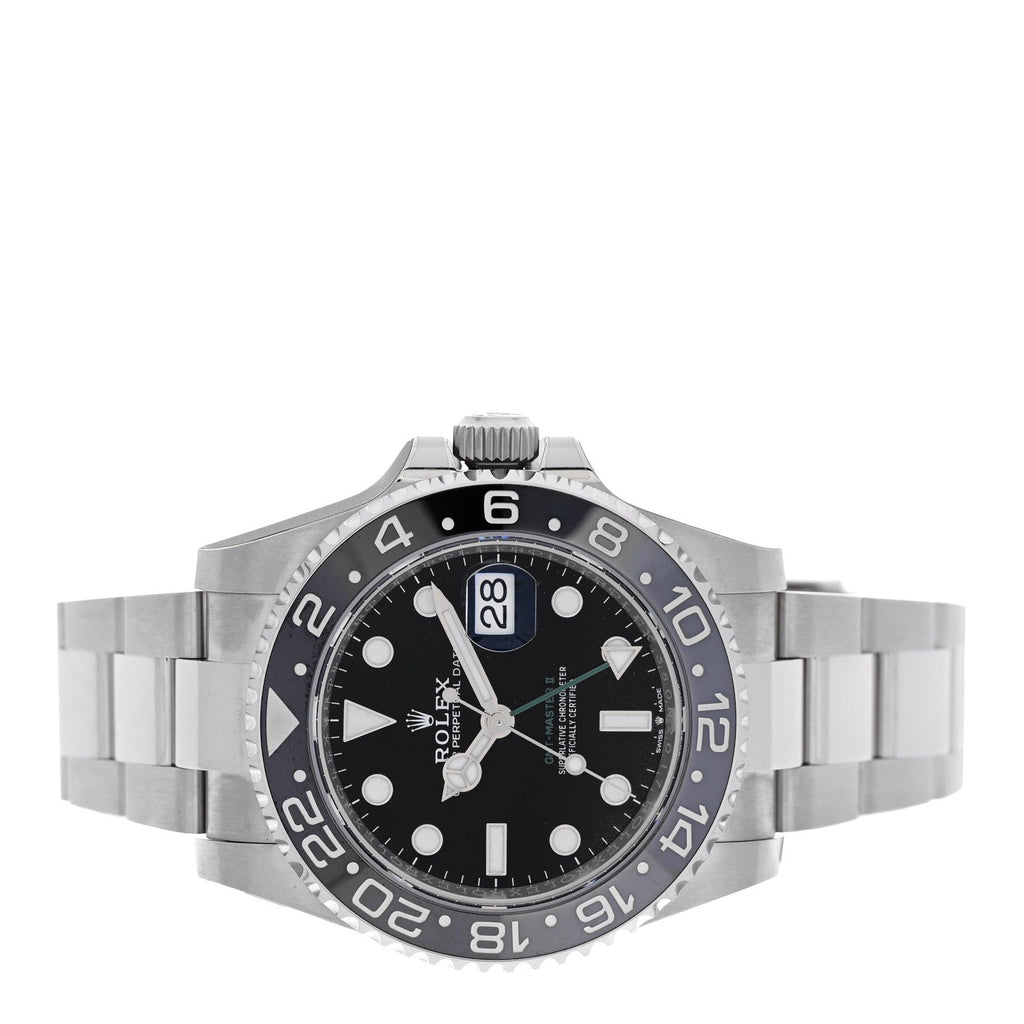 Stainless Steel 40mm Oyster Perpetual Date GMT Master II Bruce Wayne Watch Black 126710GRNR