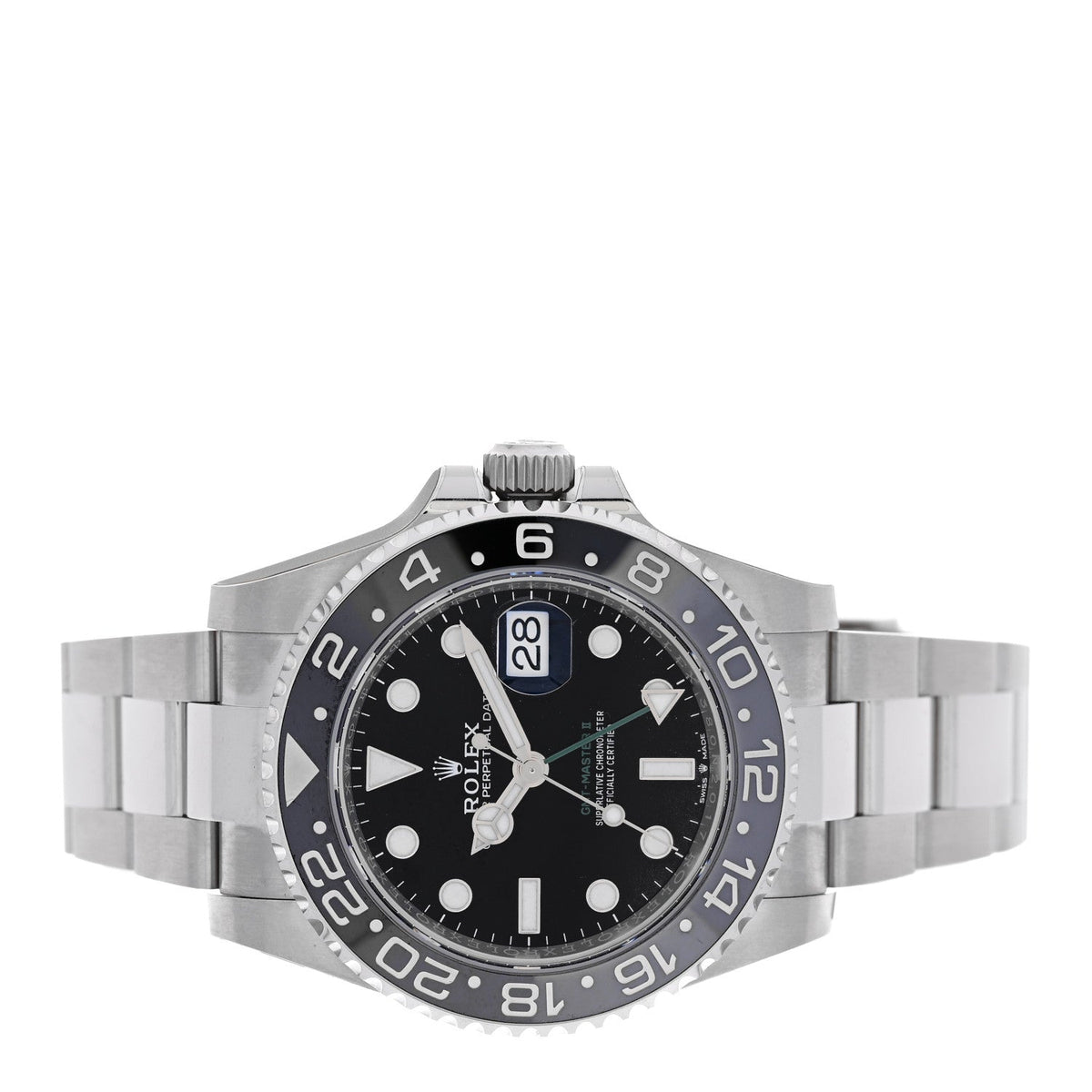 Stainless Steel 40mm Oyster Perpetual Date GMT Master II Bruce Wayne Watch Black 126710GRNR