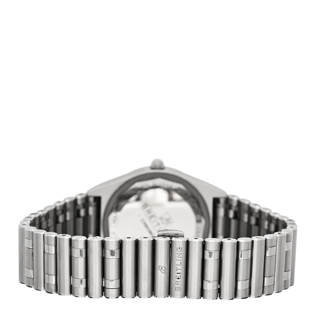 Stainless Steel Diamond Bezel 32mm Chronomat Quartz Watch Silver A77310