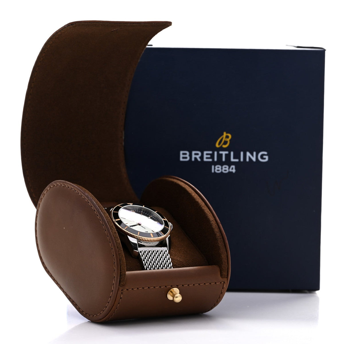 Stainless Steel 18K Rose Gold 42mm Superocean Heritage B20 Automatic Watch Black UB2010