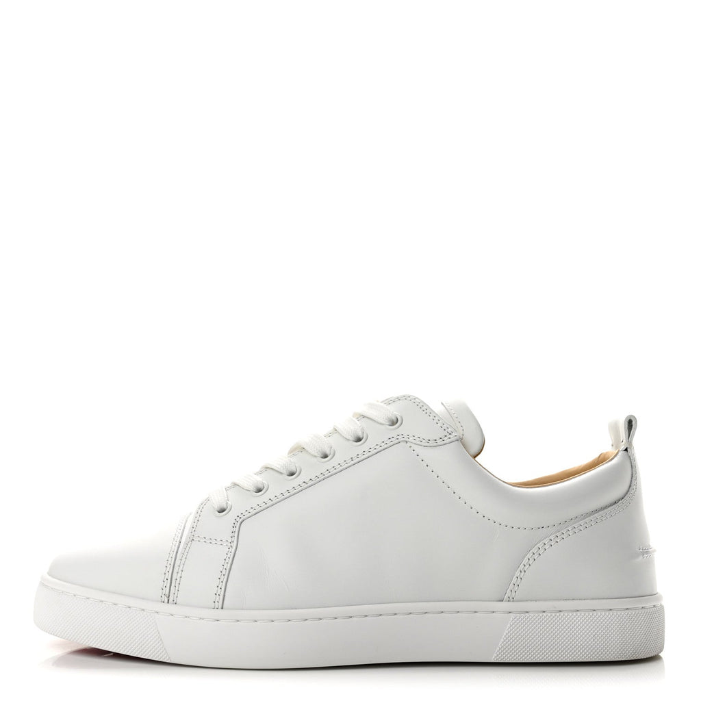 Calfskin Mens Louis Junior Flat Sneakers 44 White