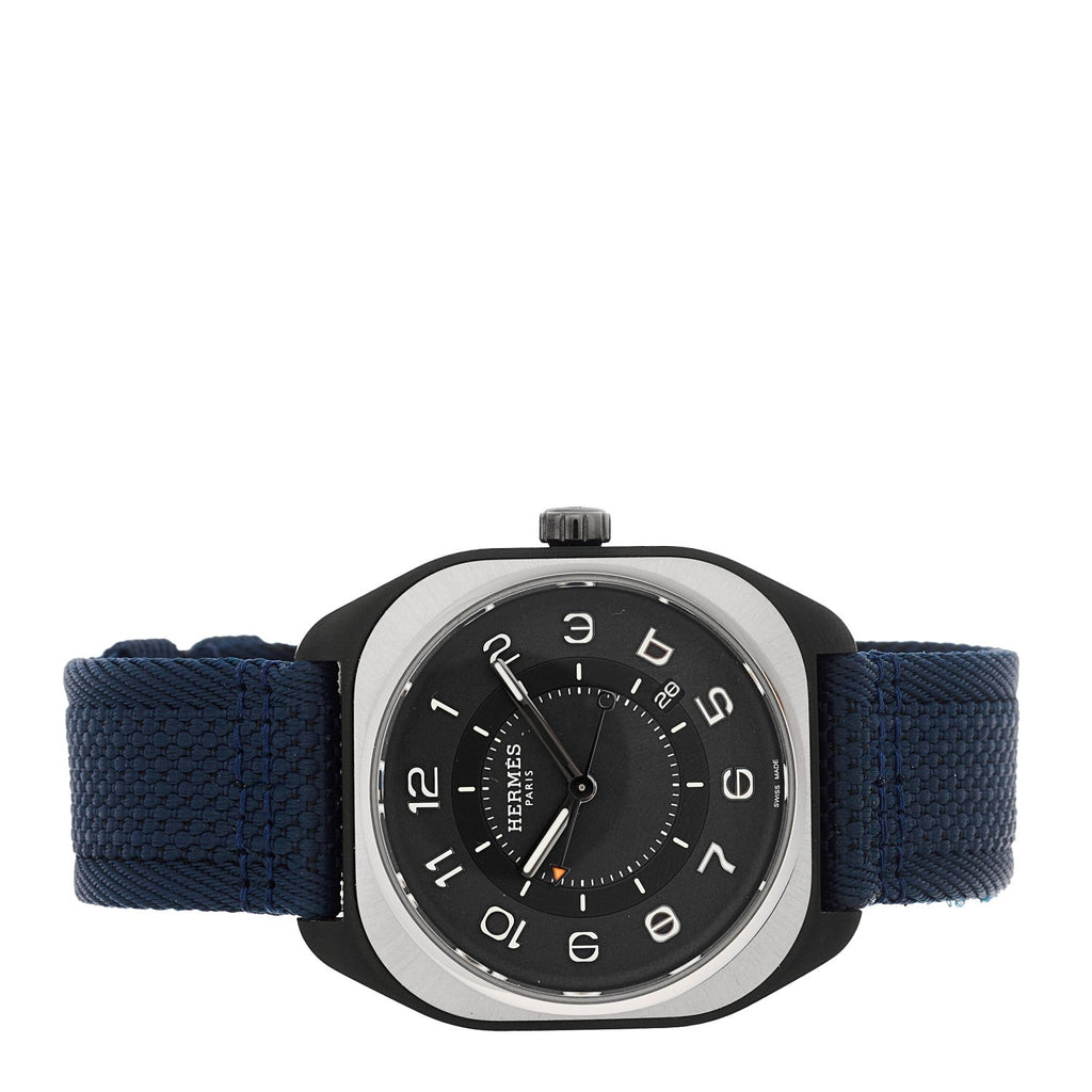 DLC Coated Titanium Nylon 39mm H08 Automatic Watch Bleu Marine