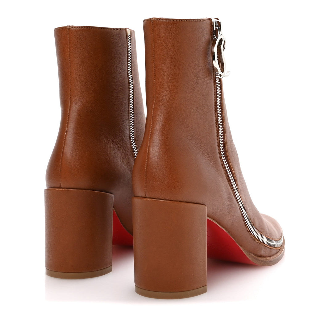 Calfskin CL Zip Bootie 70 Ankle Boots 36.5 Cuoio