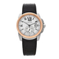 Stainless Steel 18K Pink Gold Alligator 42mm Calibre de Cartier Automatic Watch
