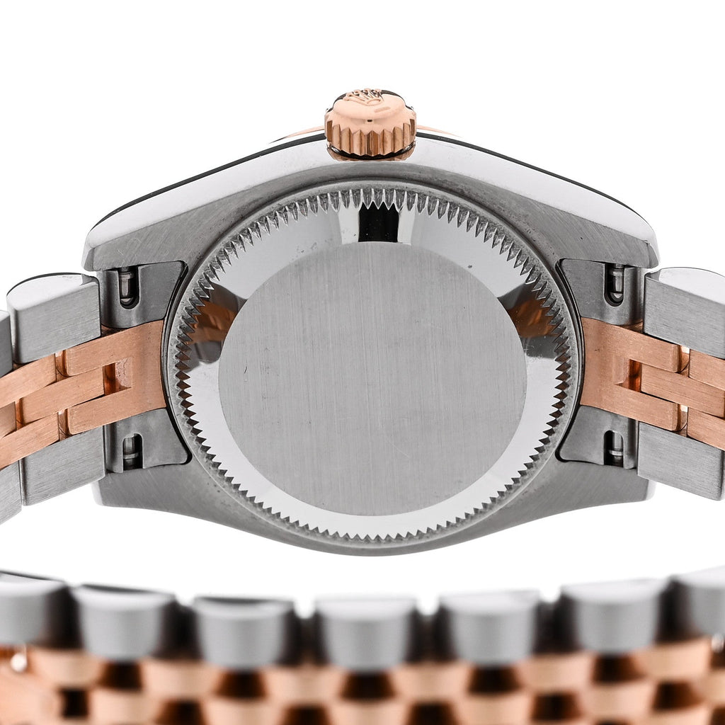 Stainless Steel 18K Everose Gold 26mm Oyster Perpetual Datejust Watch Silver 179171