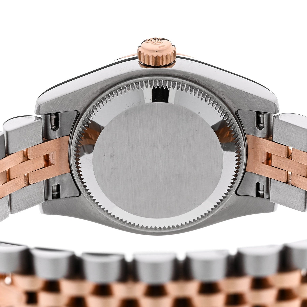 Stainless Steel 18K Everose Gold 26mm Oyster Perpetual Datejust Watch Silver 179171