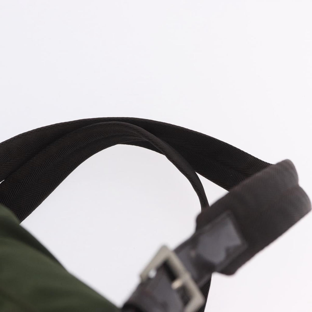 PRADA Backpack Nylon Green Silver Auth ep15691