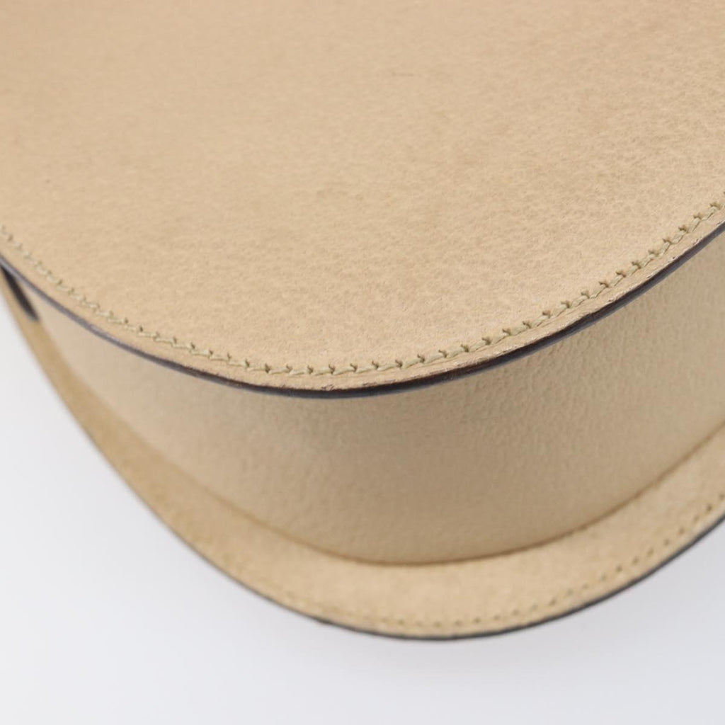GUCCI Bamboo Shoulder Bag Leather Beige Gold 001 113 1529 Auth ep16289