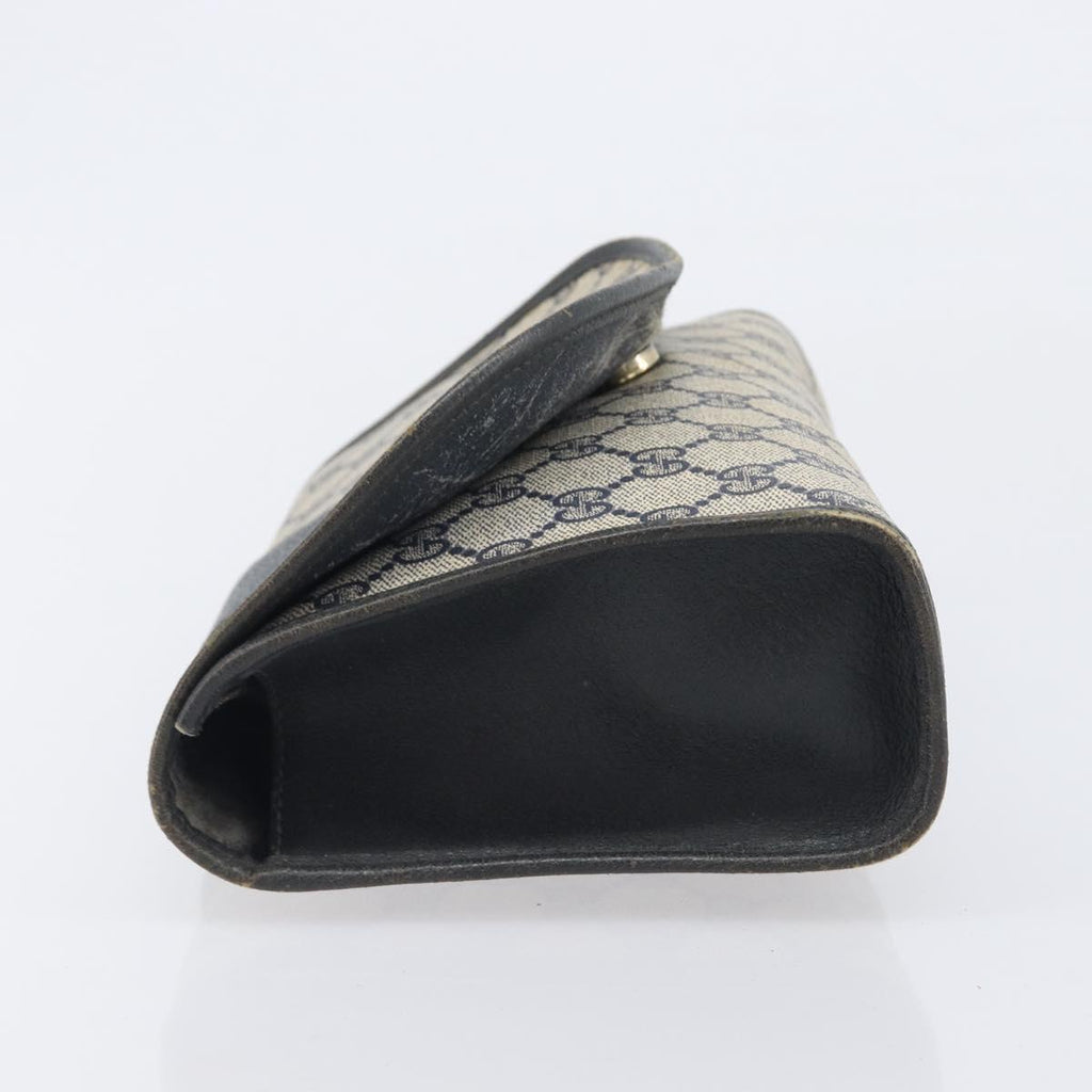 GUCCI GG Supreme Sherry Line Clutch Bag PVC Navy Gold 89 01 030 Auth ep16293