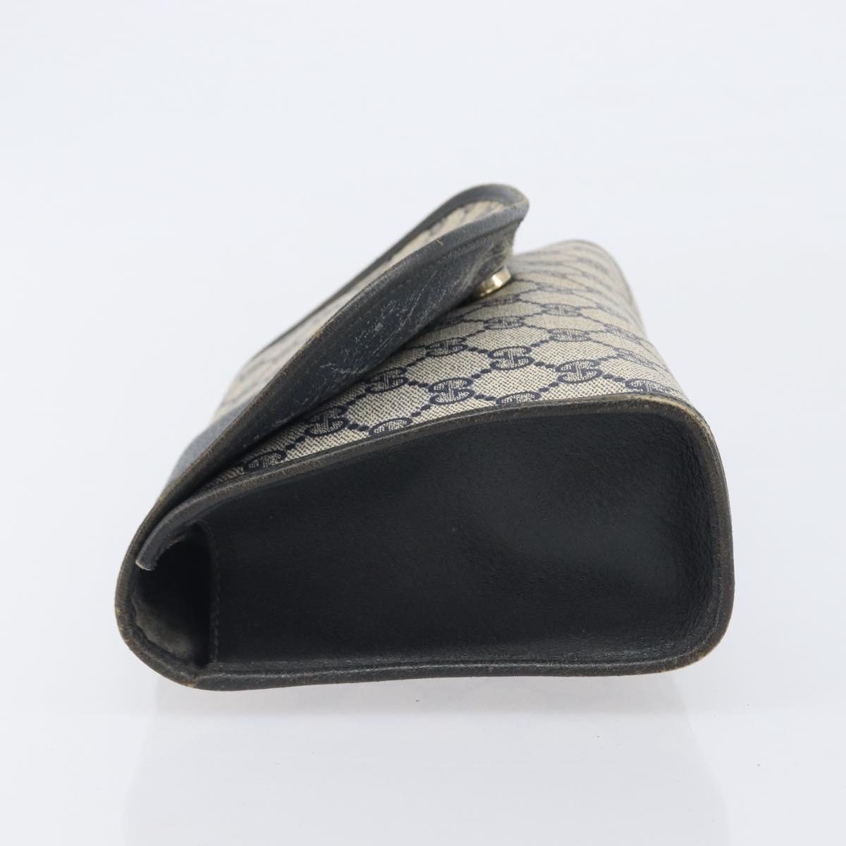 GUCCI GG Supreme Sherry Line Clutch Bag PVC Navy Gold 89 01 030 Auth ep16293
