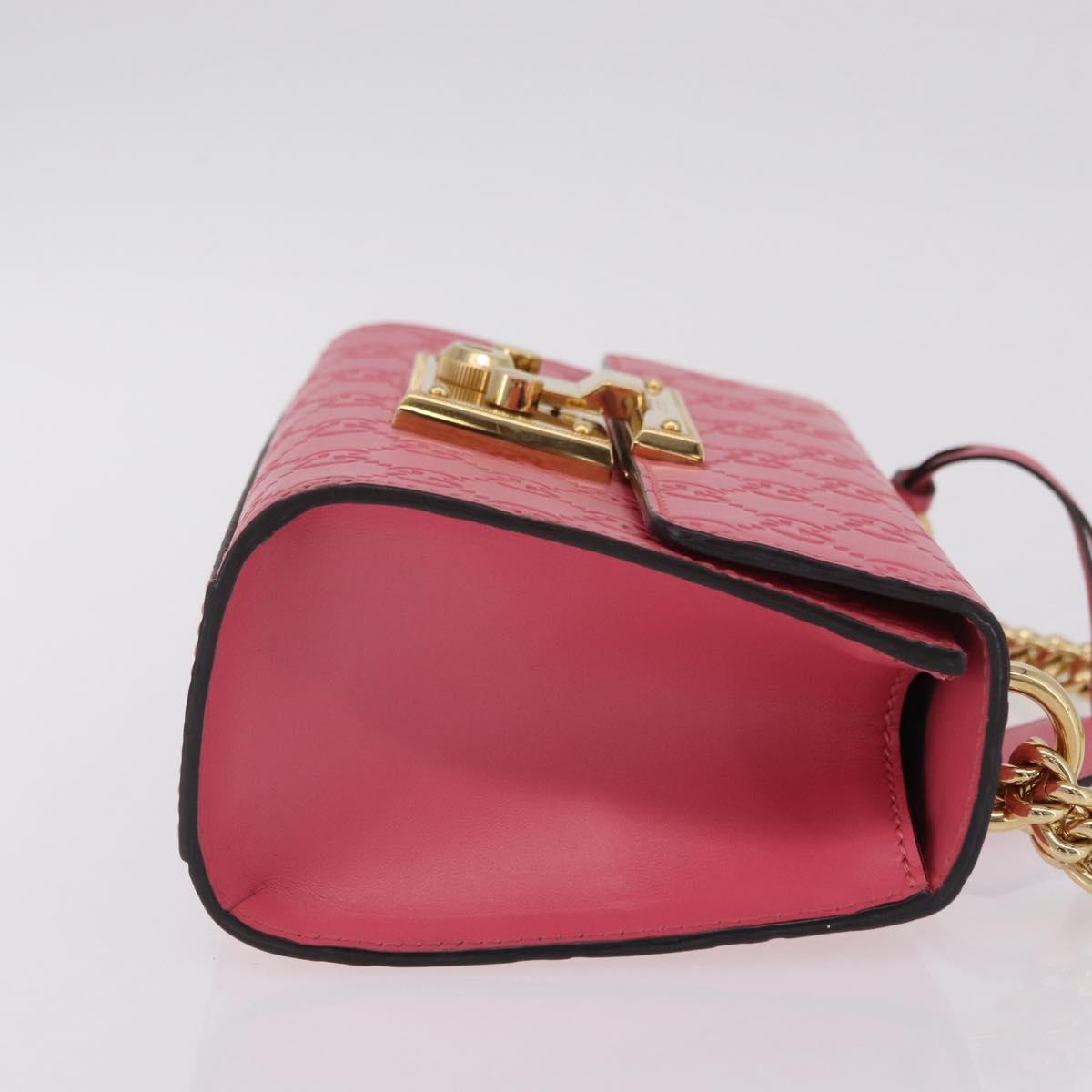GUCCI GuccissimaGG Padlock Chain Shoulder Bag Leather 409487 Auth ep16719M