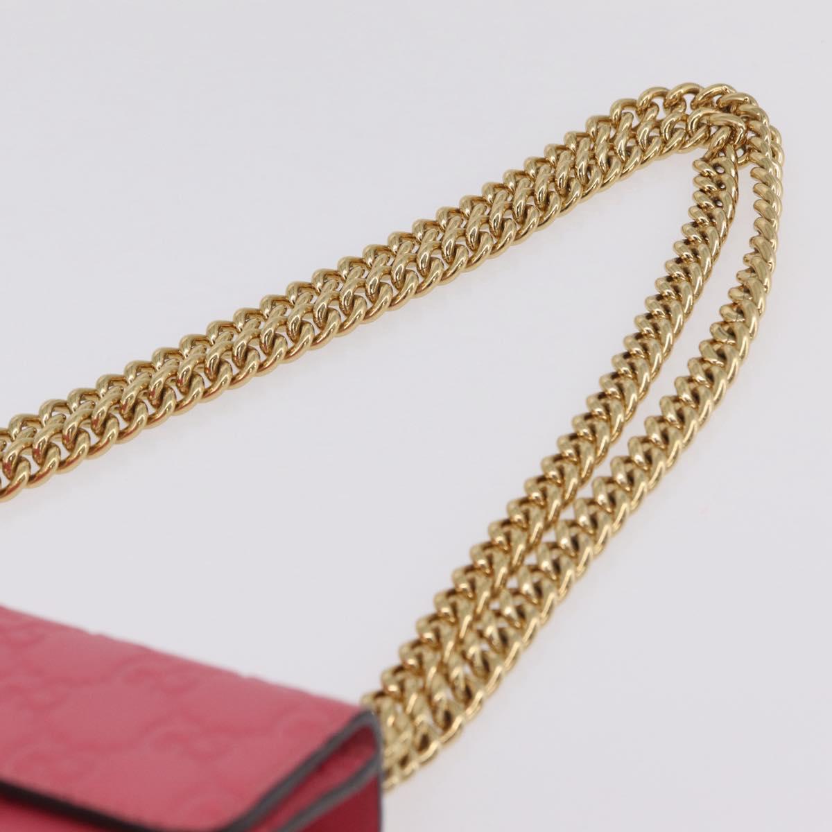 GUCCI GuccissimaGG Padlock Chain Shoulder Bag Leather 409487 Auth ep16719M