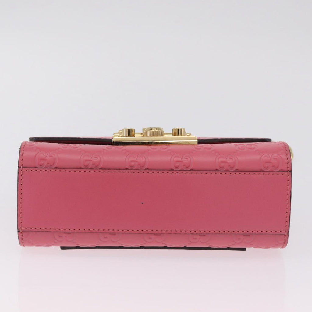 GUCCI GuccissimaGG Padlock Chain Shoulder Bag Leather 409487 Auth ep16719M
