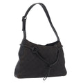 GUCCI GG Canvas Horsebit Shoulder Bag Black 101975 Auth ep16774
