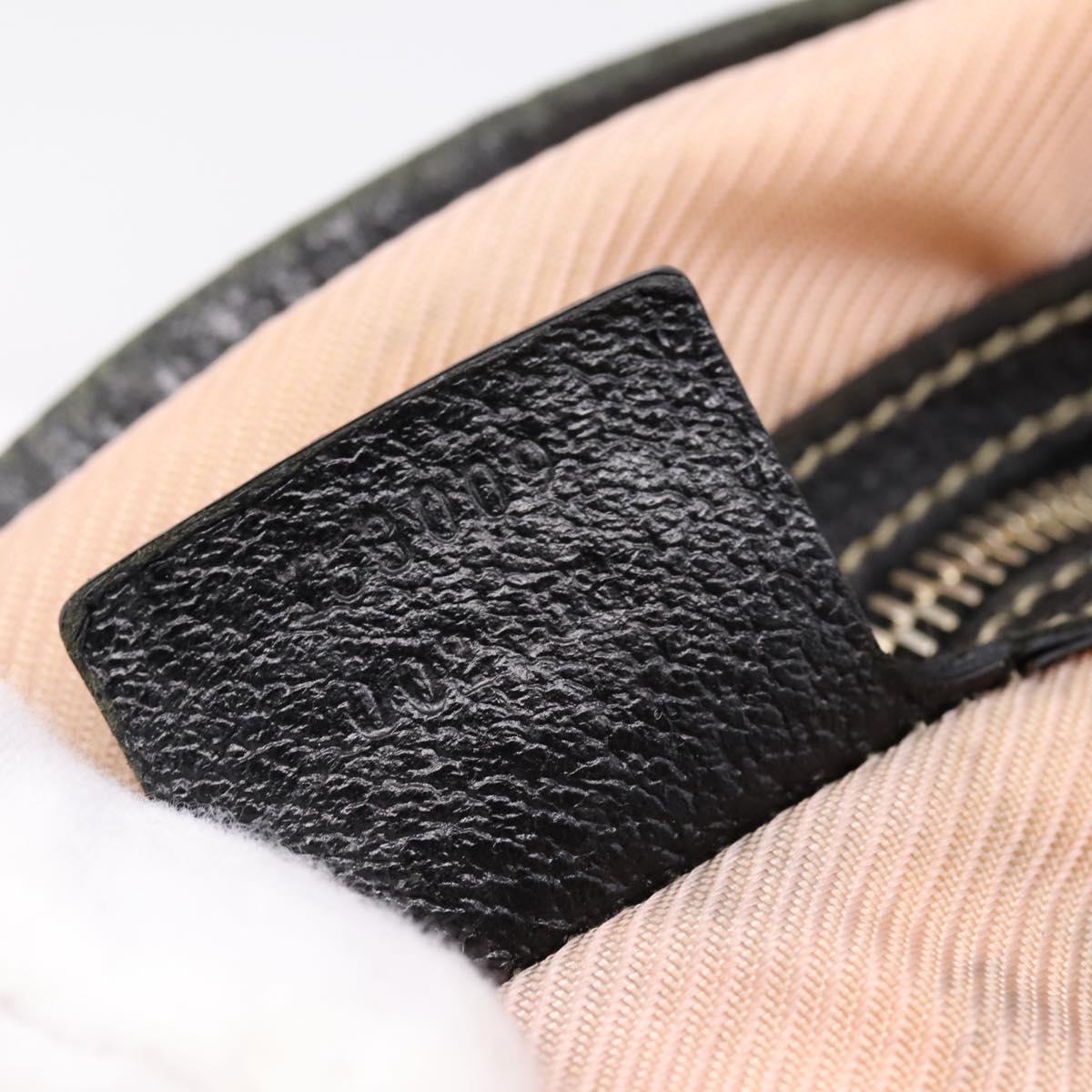 GUCCI Tote Bag Satin Black Gold 253009 Auth ep16818