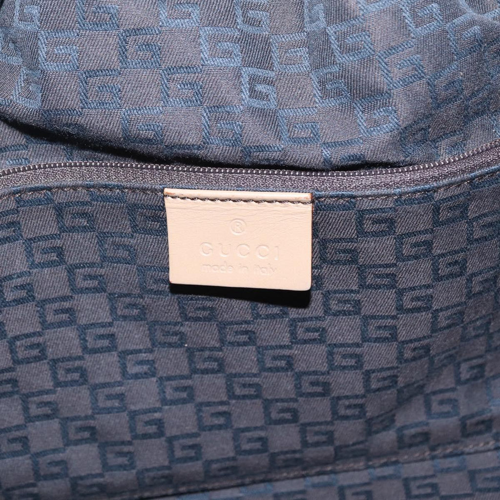 GUCCI Hand Bag Suede Beige 76554 Auth ep16831