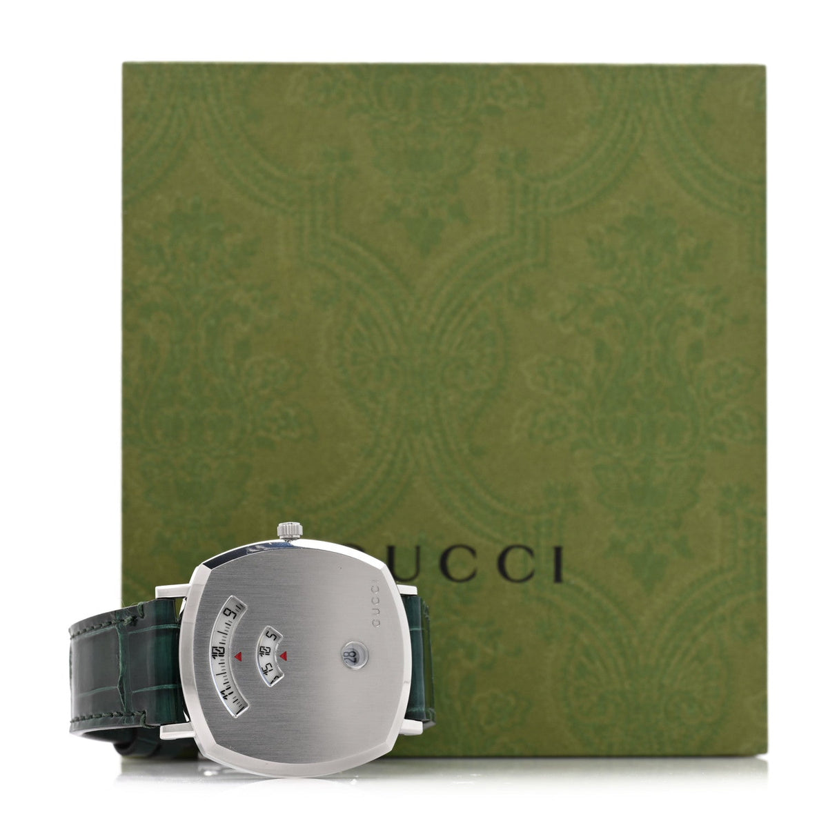 Stainless Steel Alligator 38mm Grip Quartz Watch Green