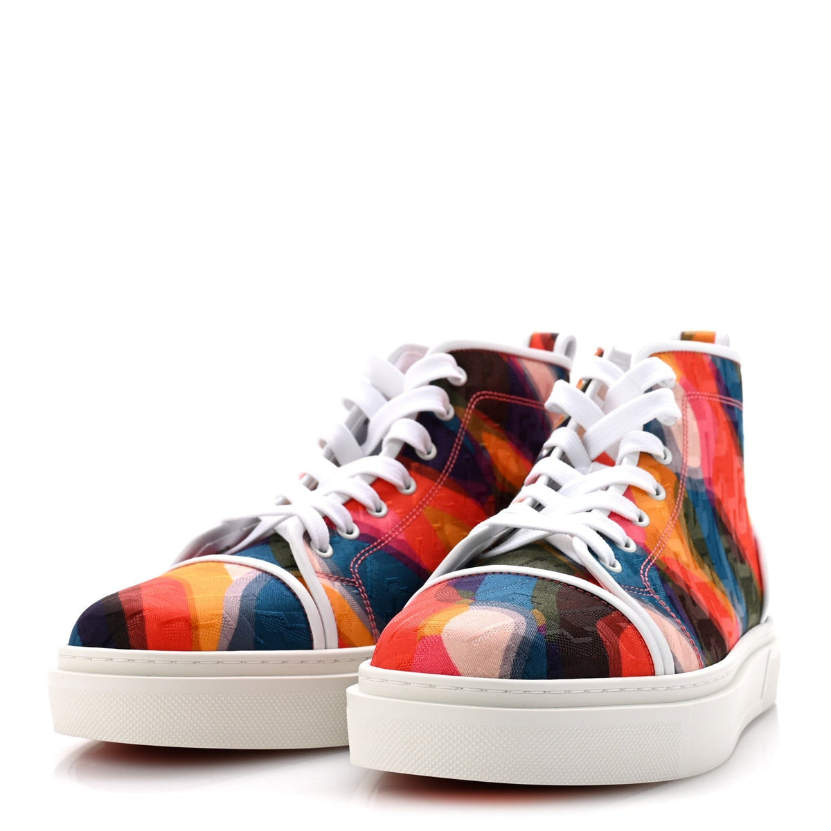 Canvas Nappa Mens Adolon High Top Sneakers 42.5 Multicolor