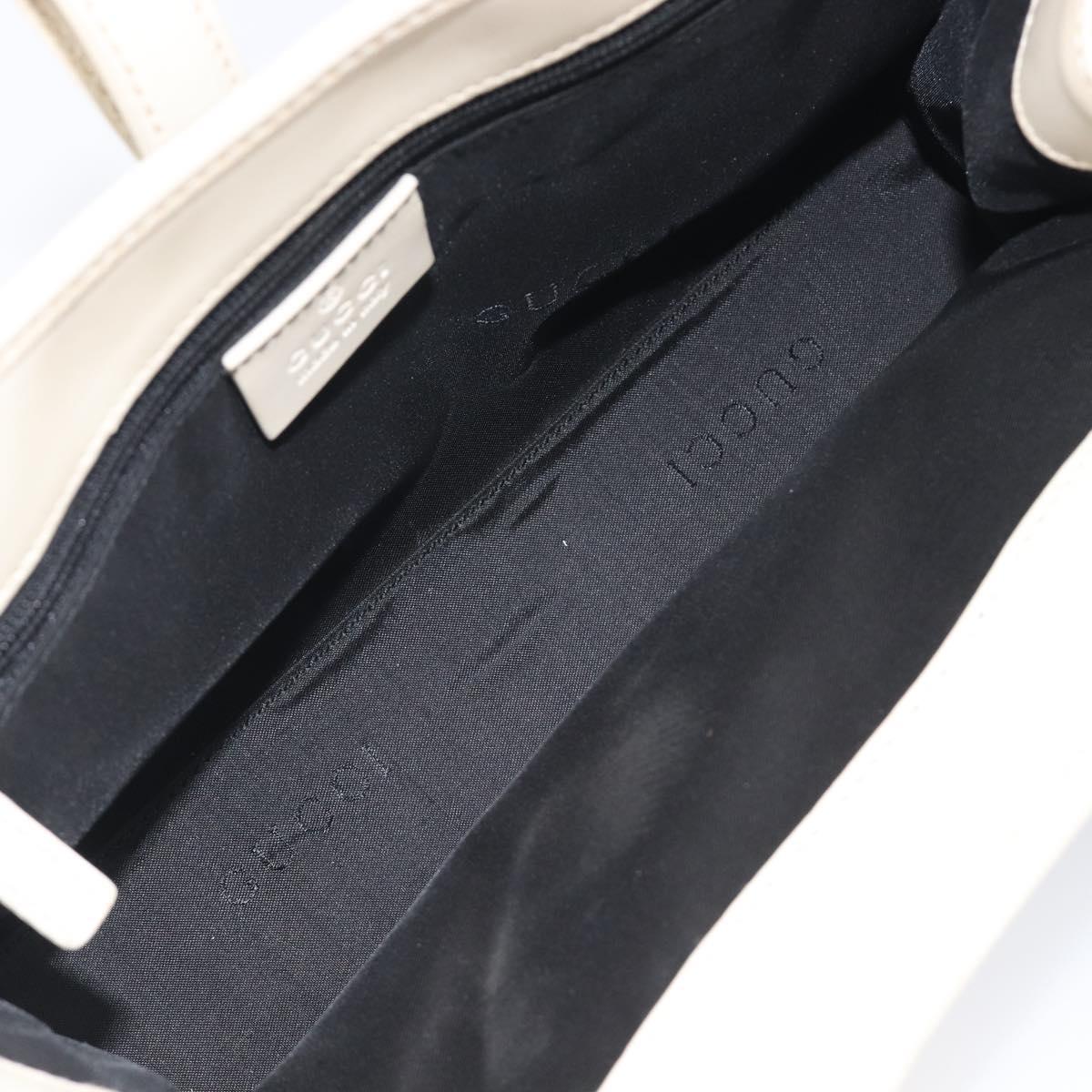 GUCCI Jackie Hand Bag Canvas Black Silver 002 1068 Auth fm5498