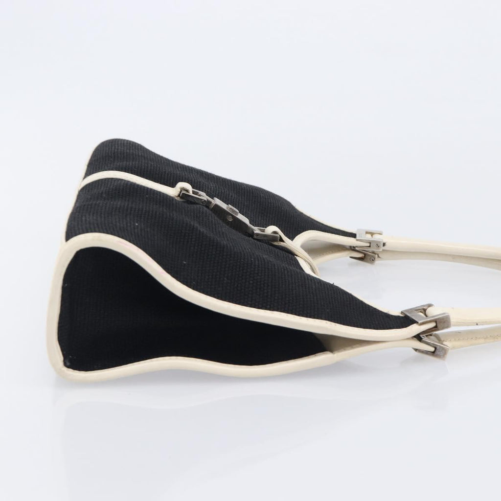 GUCCI Jackie Hand Bag Canvas Black Silver 002 1068 Auth fm5498