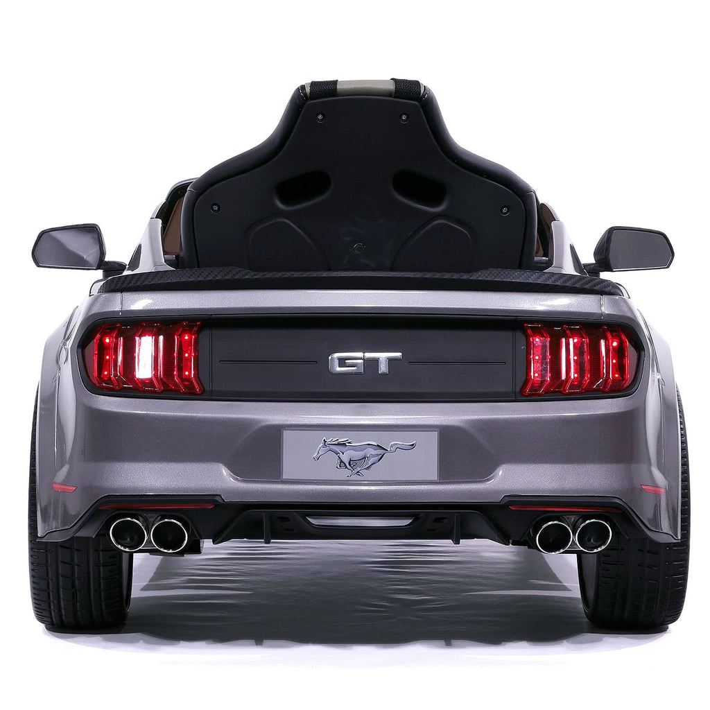 Ford Mustang GT Custom Edition 24V Kids Ride-On Car with R/C Parental Remote | Gray