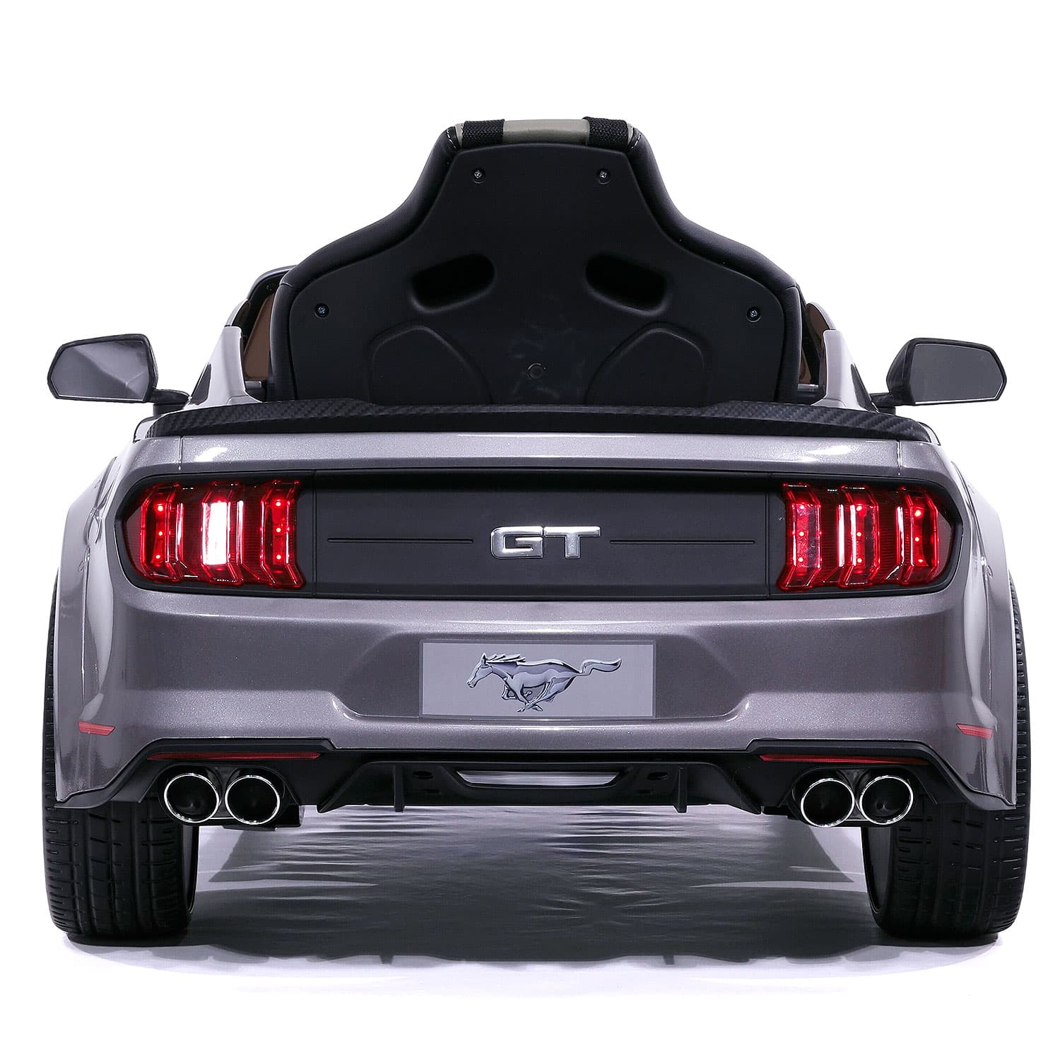 Ford Mustang GT Custom Edition 24V Kids Ride-On Car with R/C Parental Remote | Gray