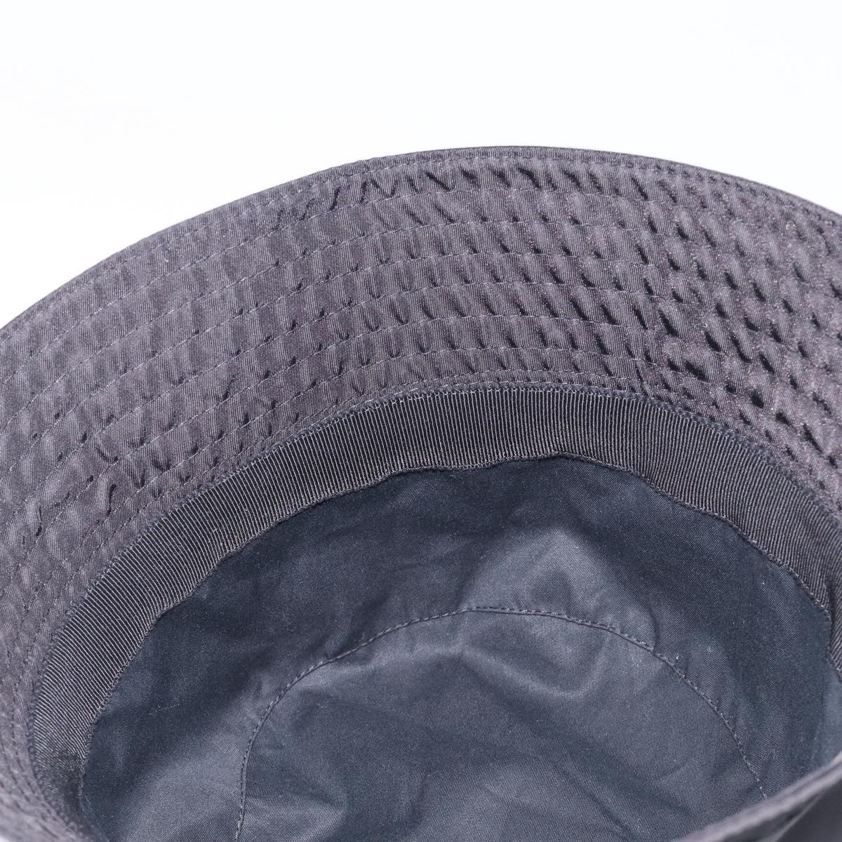PRADA Bucket Hat Nylon L Black Auth hk4232V