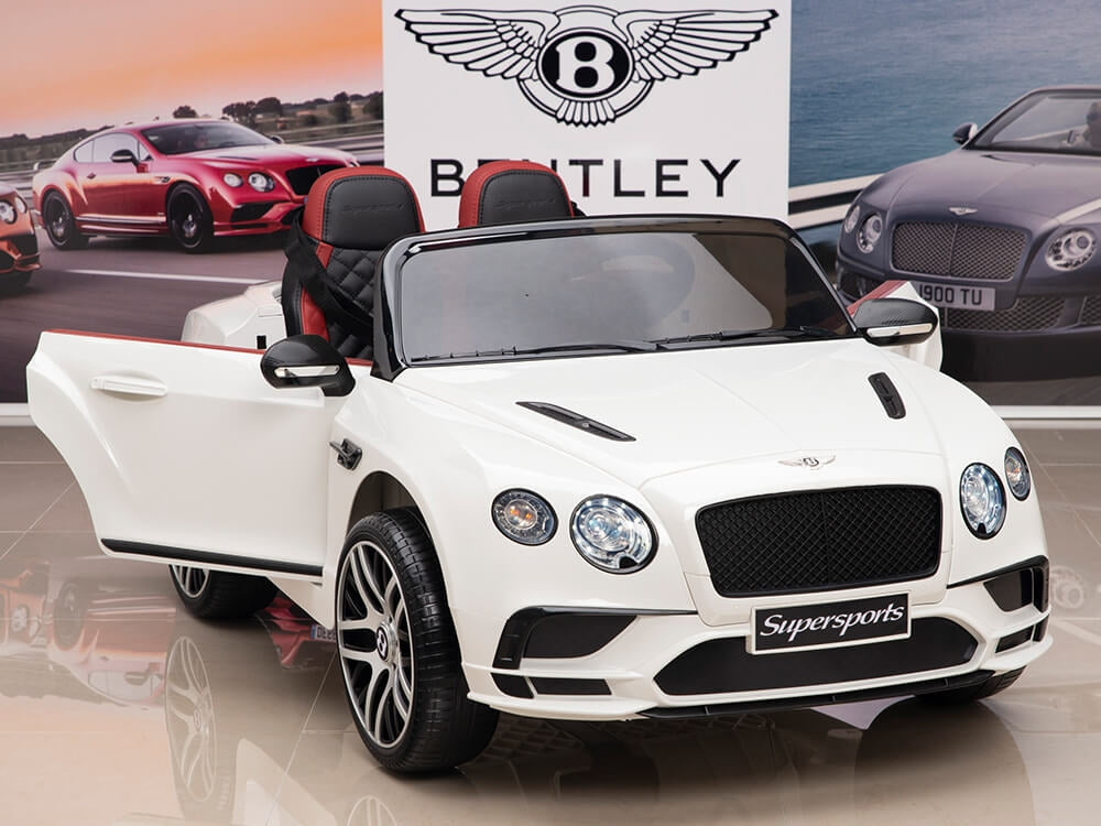 Bentley Continental Supersports 12V Ride On Childrens Electric Car with Remote - White